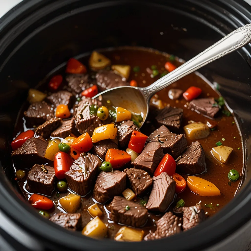 pepper steak crock pot