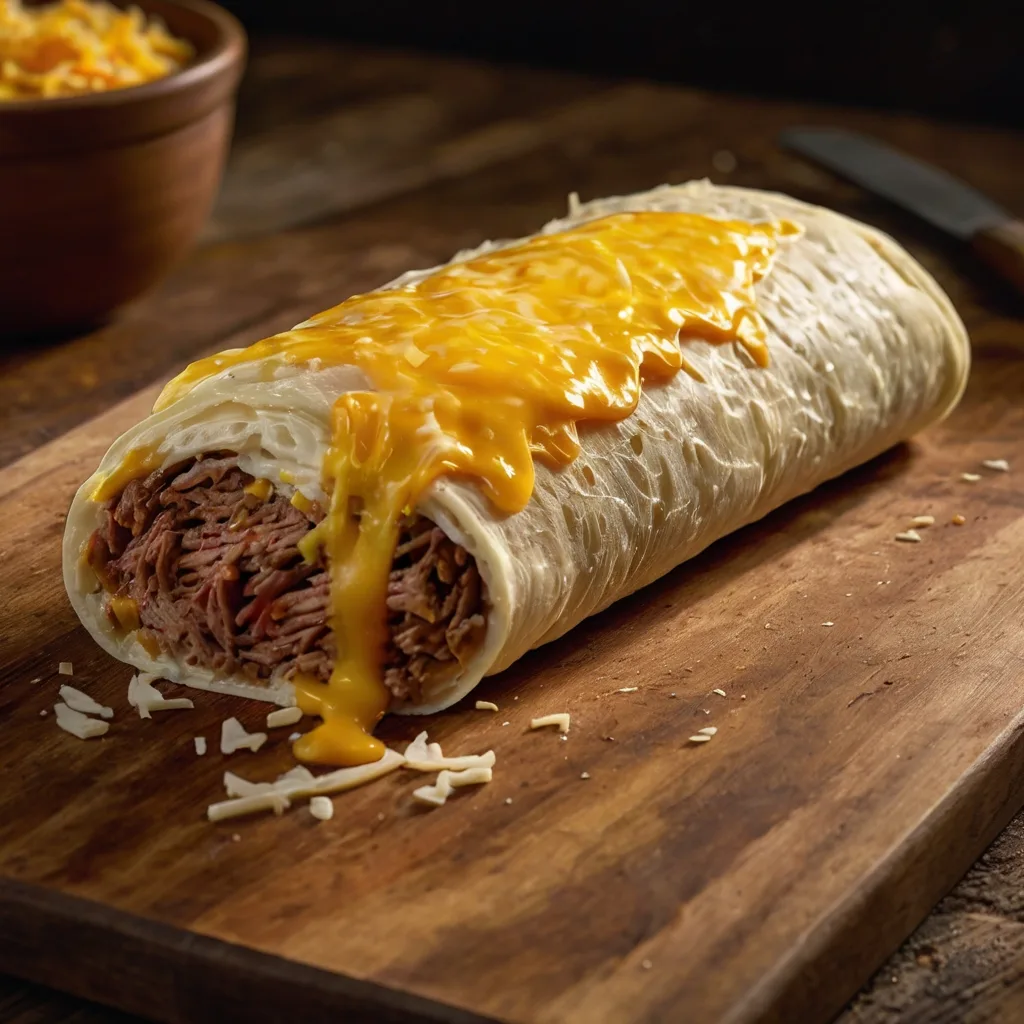Cheesy Beef Rolls recipe