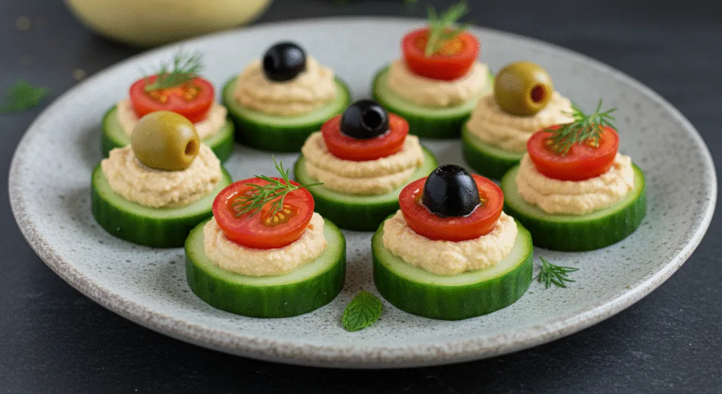 Cucumber-Hummus-Bites
