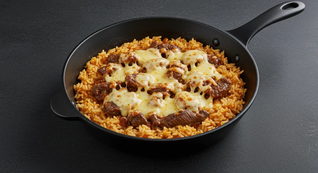 One-Pan-Cheesy-Beef-and-Rice-Skillet